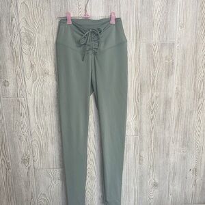 PINK Victoria's Secret Sage Lace-Up Leggings